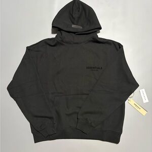 Essentials fear of god black hoodie small